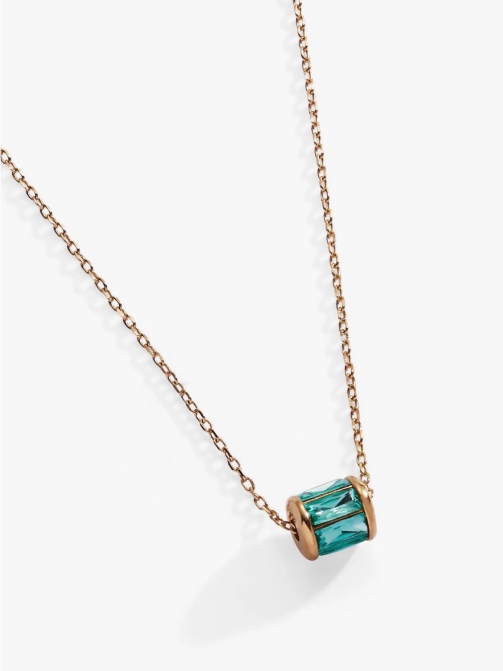 BaubleBar Blue Zirconium & Gold Spinner Charm Necklace